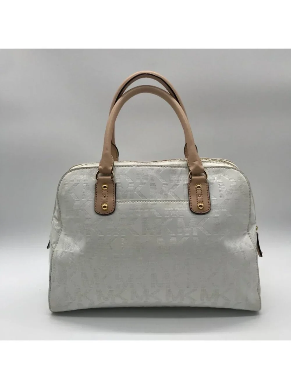 Michael Kors White Patent Leather Cindy Convertible Satchel & Wallet